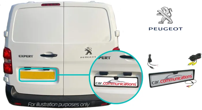Peugeot Expert reversing rear view Number Plate Surround camera