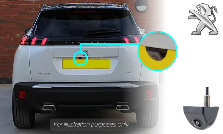 Peugeot 2008 reversing rear view Kit NAC 10 - Camera