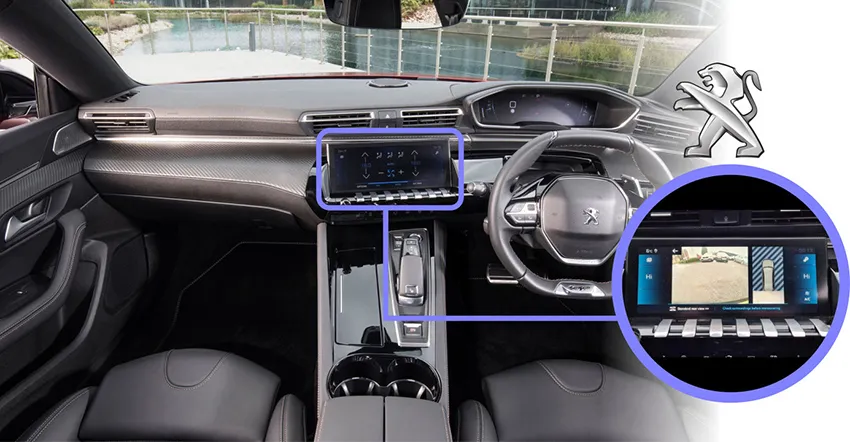 Peugeot-508-reversing-camera-screen-retrofit