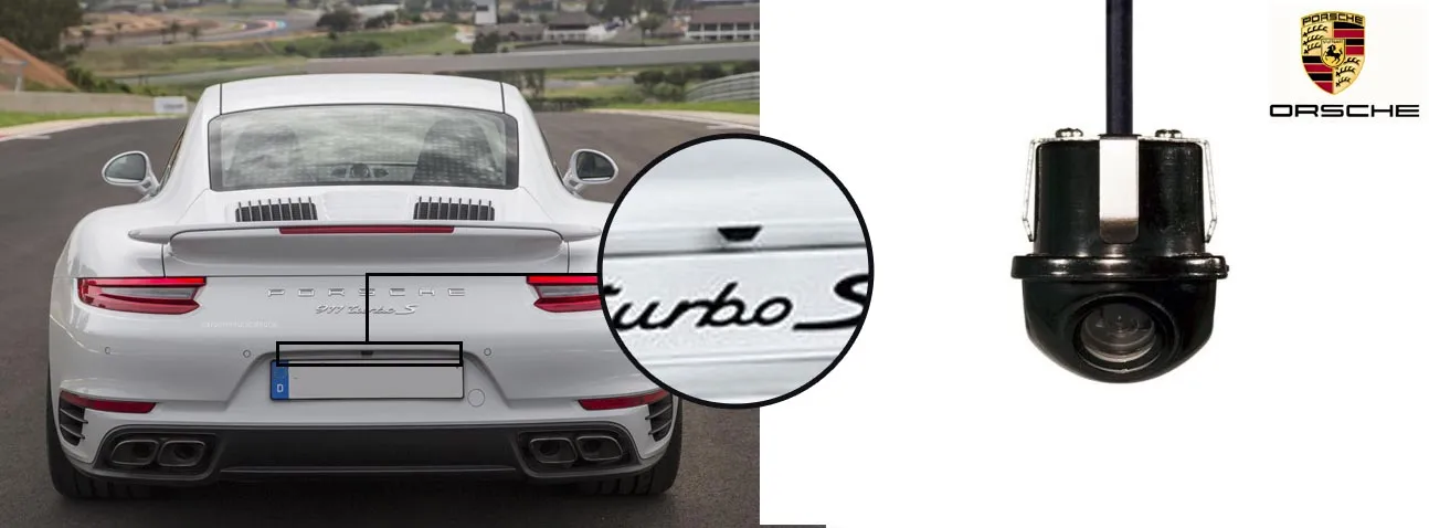 911 Carrera reversing rear view wedge camera