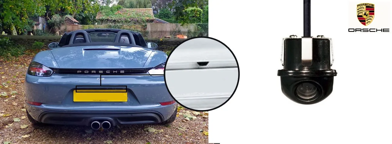 Boxster reversing rear view wedge camera