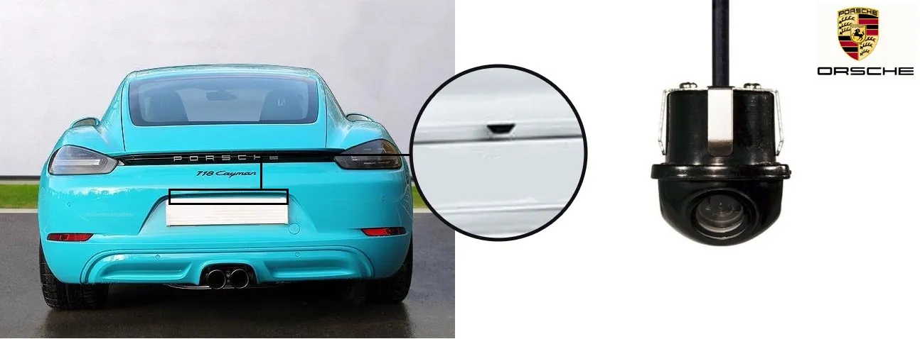 Boxster reversing rear view wedge camera
