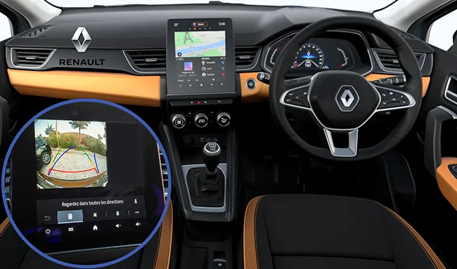 Captur reversing camera screen