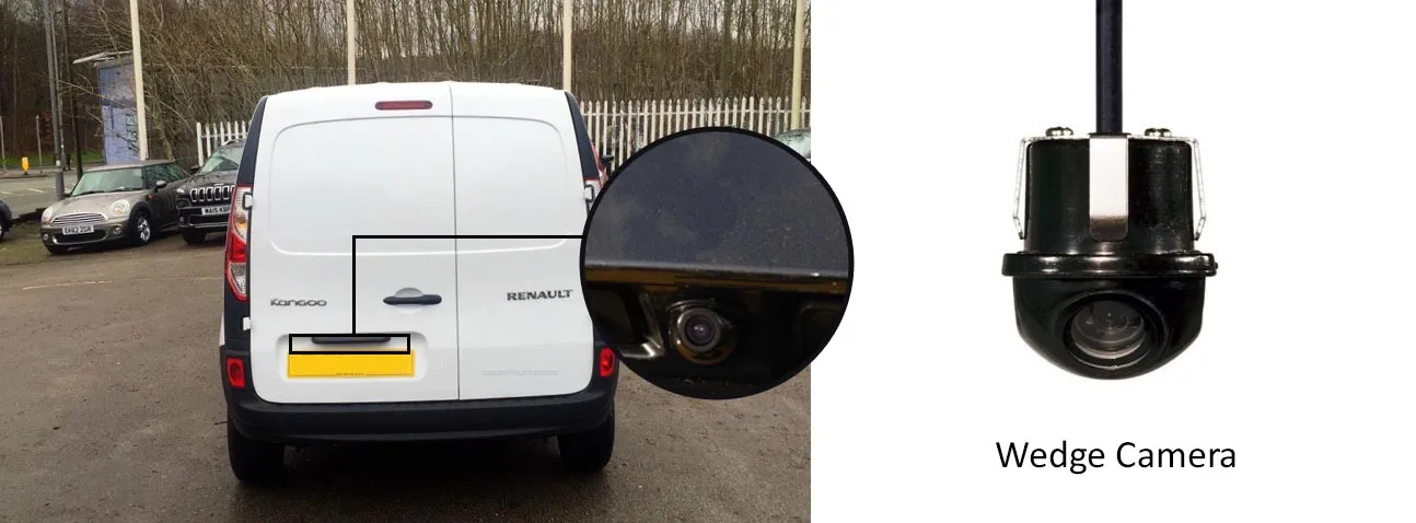 Kangoo reversing rear view wedge camera