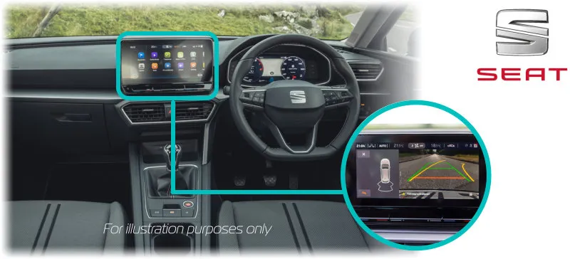 Seat_Leon_KL_Reversing_Rear_View_Camera_Leon_Dash_8AR_Stereo