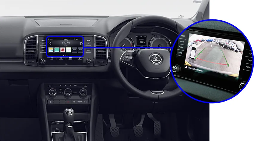 Skoda-Karoq-retrofit-rear-view-camera-kit-solution