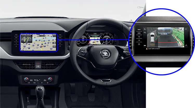 Skoda-Kamiq-Highline-rearview-camera-kit-solution