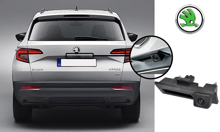 Kodiaq reversing rear view boot handle camera