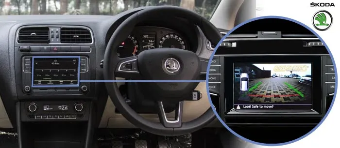 Skoda Rapid reversing camera screen