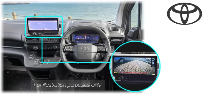 Toyota Proace reversing camera IVI system 10" screen