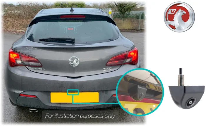Vauxhall astra reversing rear view camera kit solution