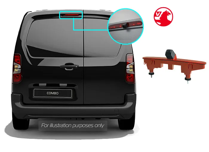 Vauxhall Combo rear view reversing camera kit featuring a Brake Light camera