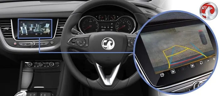 Vauxhall Mokka X  reversing camera screen