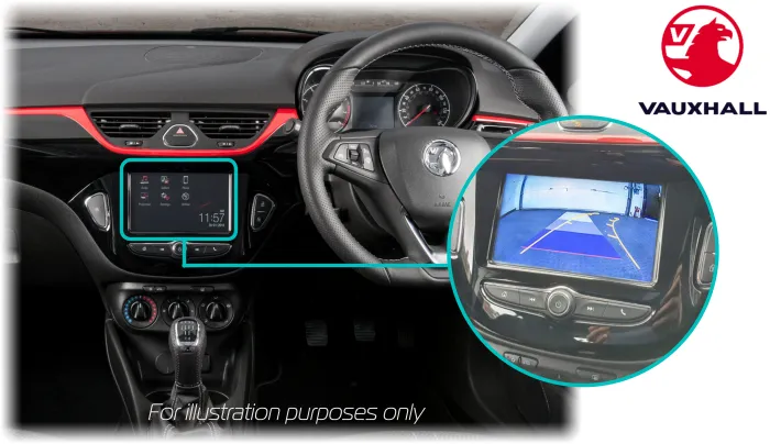 Vauxhall Corsa R4.0 IntelliLink 7" Touch Screen Reversing Camera Kit Solution