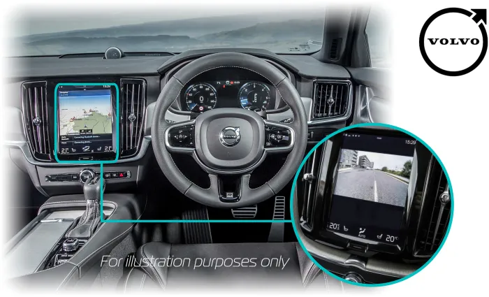 Volvo V90 aftermarket reversing rear view camera kit solution Sensus Connect 9 Tablet Style