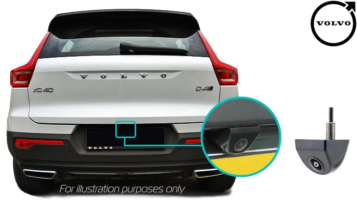 Volvo XC40 aftermarket reversing rear view camera kit solution Sensus Connect 9 Tablet Style