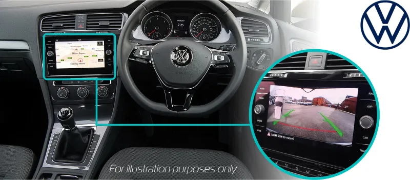 Volkswagen golf 8 Alltrack retrofit reversing rear view camera kit solution 8inch screen i8q discover media