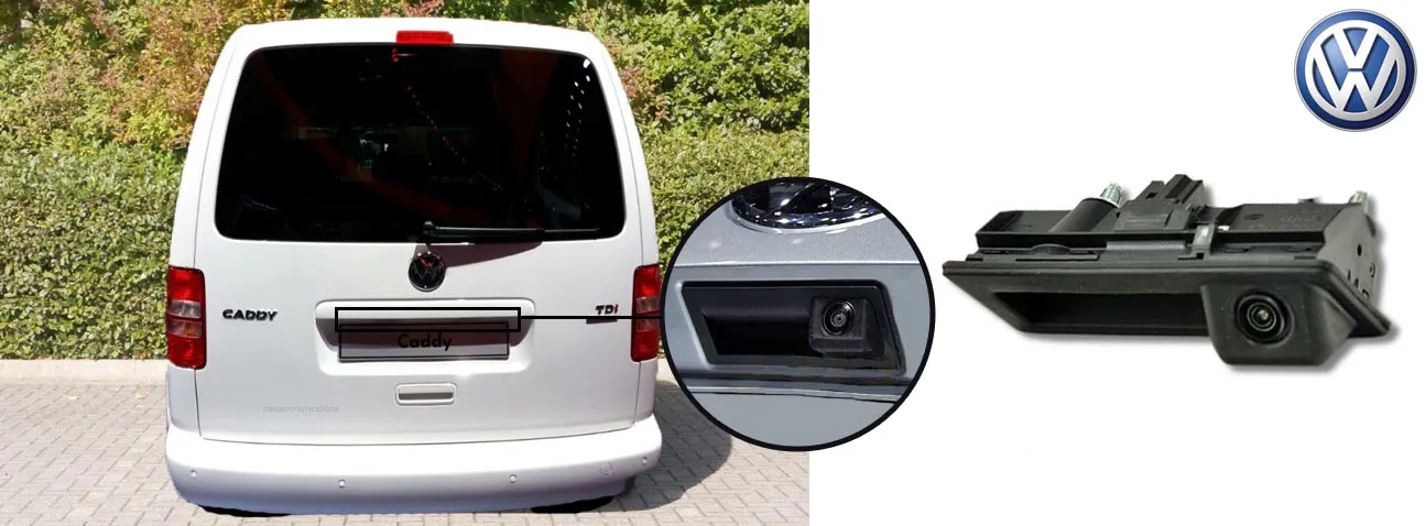 Caddy reversing rear view wedge camera