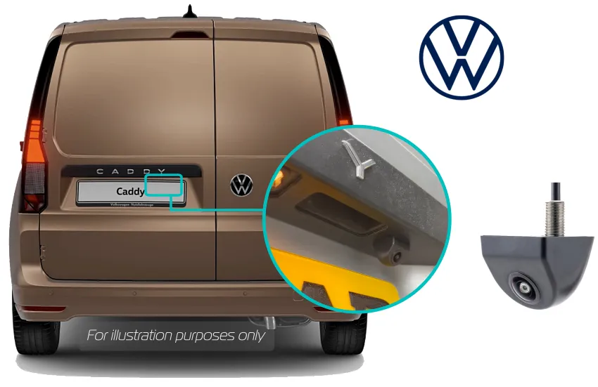 Volkswagen Caddy SB Swing-Doors Reversing Rear View Camera VW Camera