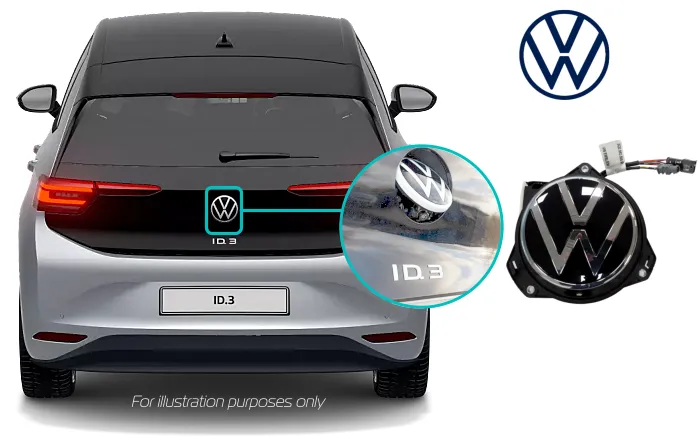 Volkswagen ID.3 Rear View Reversing Camera Kit Solution, Emblem camera