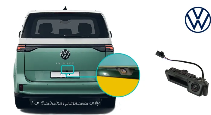 Volkswagen ID.Buzz Rear View Reversing Camera Kit Solution, Tail Lift Boot Handle camera