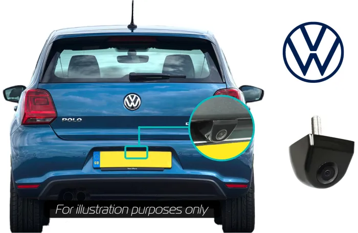 Volkswagen Polo Retrofit Rear View Reversing Camera Kit Solution Composition Colour MIB2 Entry 5inch Screen - Camera