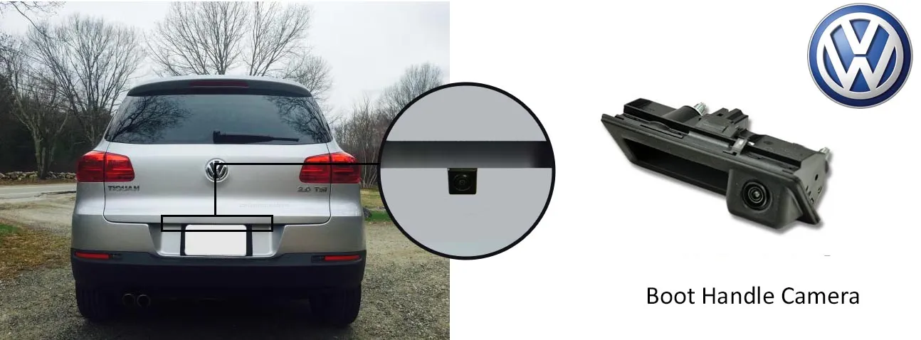 tiguan reversing rear view boot handle camera