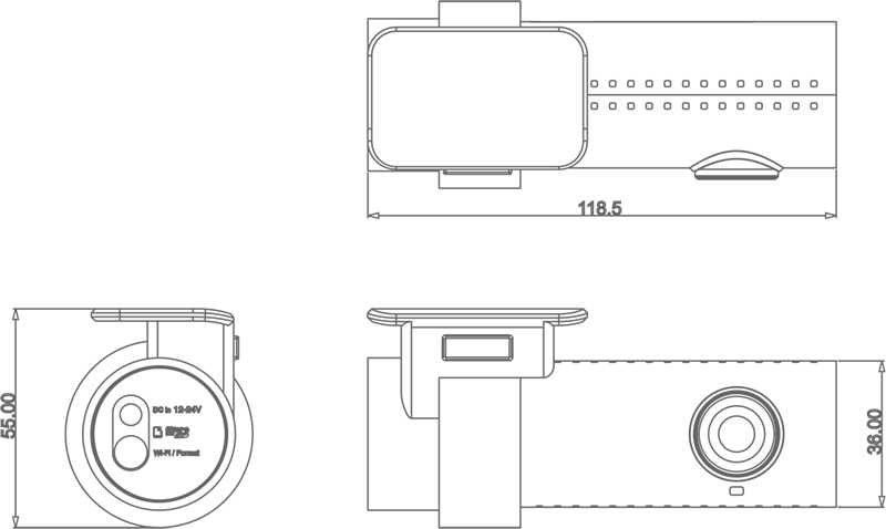 Blackvue Front Camera Dimensions