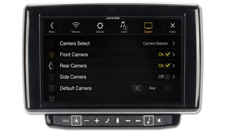 Camera-Select-Front-Rear-Side-KCX-C250MC-in-Alpine-Screen