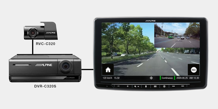 Alpine-ADAS-Dash-Cam_DVR-C320S_Head-Unit-Link