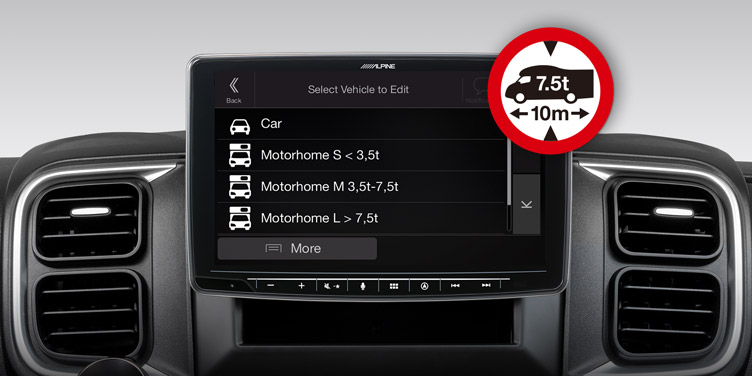 Selectable Motorhome Profiles