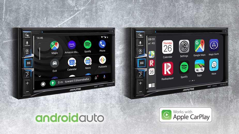 Alpine INE-W611DC Apple CarPlay and Android Auto Compatibility 