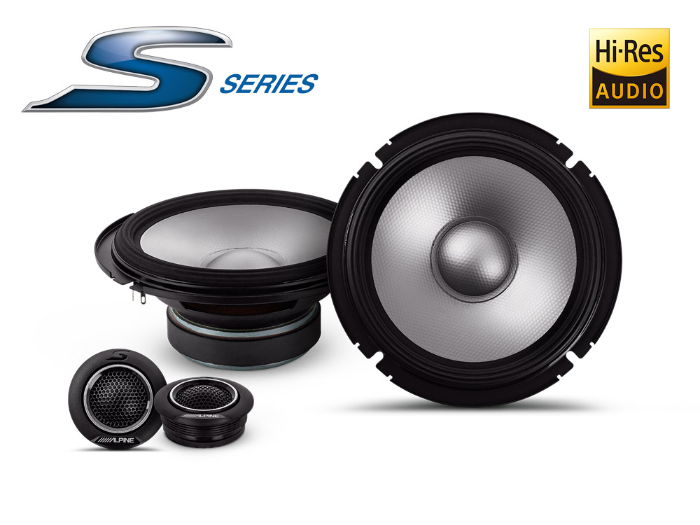 Alpine S2-S65C S-Series 16.5cm 6.5" High Res 240W Component Car Speakers Alpine S2-S65C S-Series 16.5cm 6.5" High Res 240W Component Car Speakers