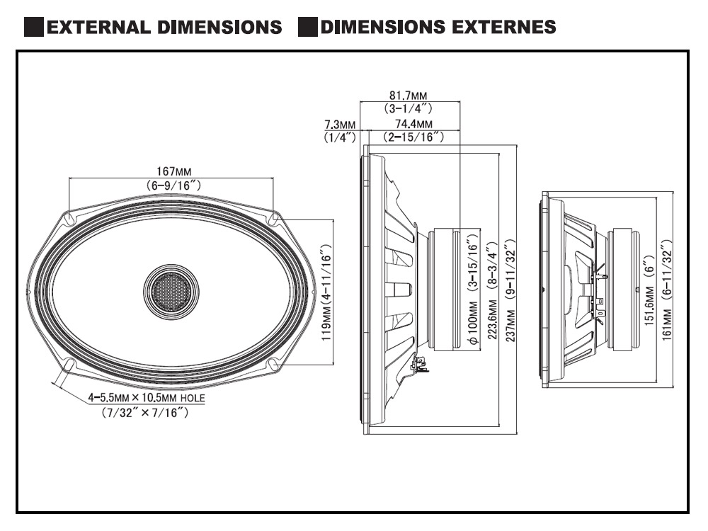 Alpine S2-S69 S-Series 6" x 9" High Res 260W Coaxial Car Speakers Alpine S2-S69 S-Series 6" x 9" High Res 260W Coaxial Car Speakers