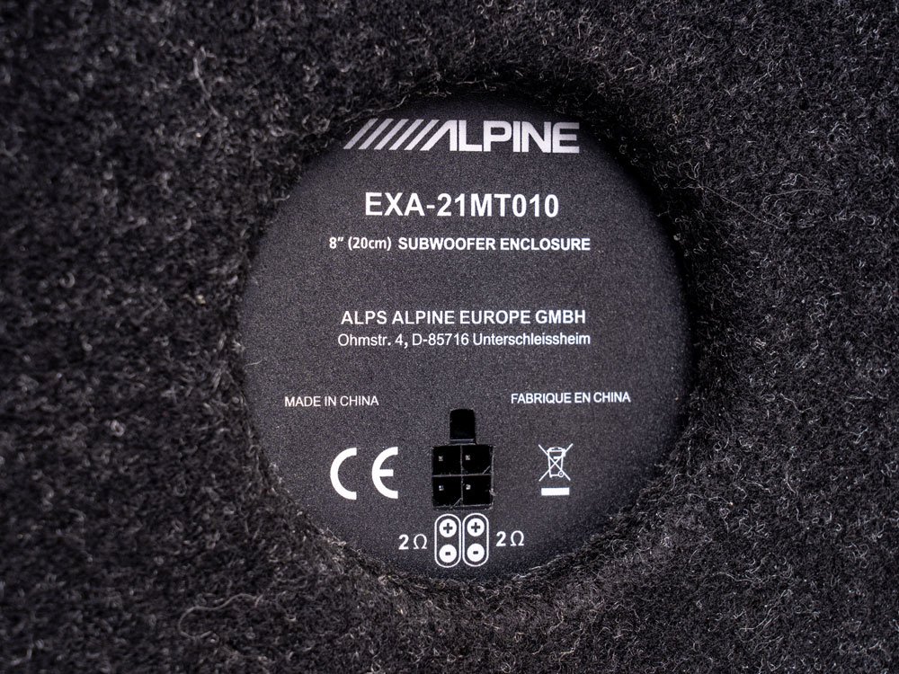 Alpine SWC-D84T6 Subwoofer with Enclosure for VW Caravelle, California, Multivan, Transporter T6.1 / T6 Alpine SWC-D84T6 Subwoofer with Enclosure for VW Caravelle, California, Multivan, Transporter T6.1 / T6
