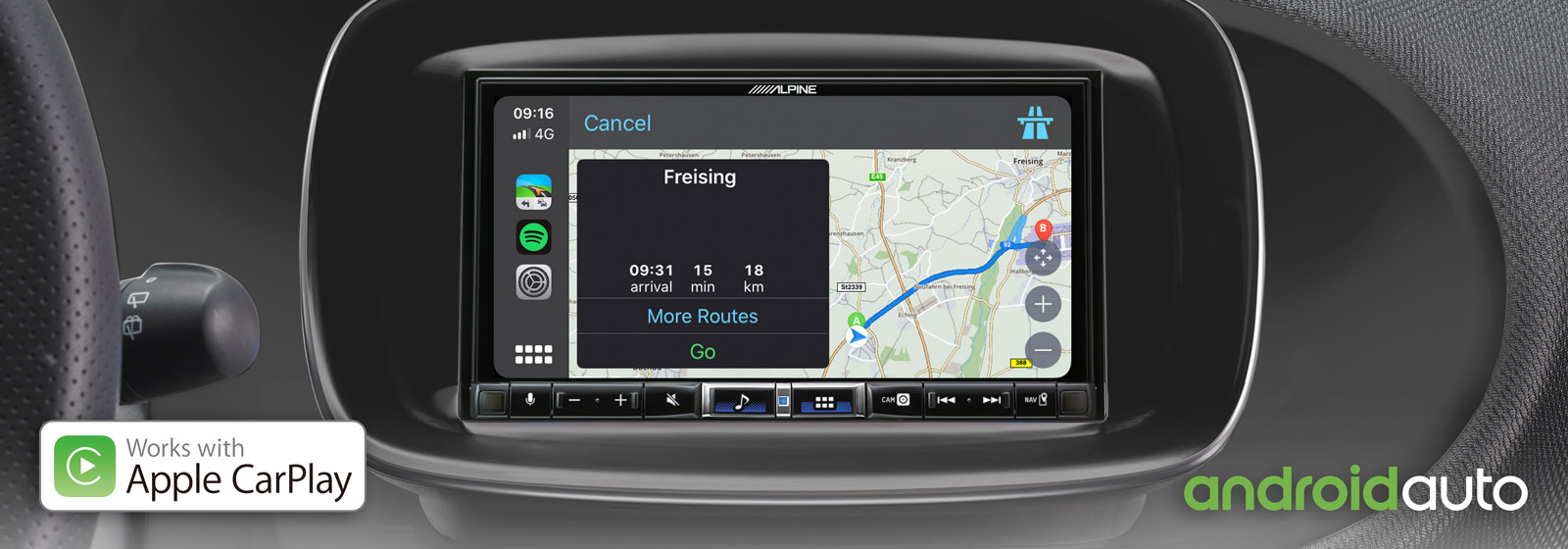 Alpine Next Generation 2DIN DAB+ digital radio, Apple CarPlay and Android Auto