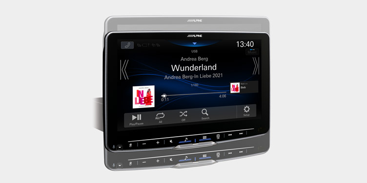 Alpine iLx-F905DU Adjustable Display Height and Distance