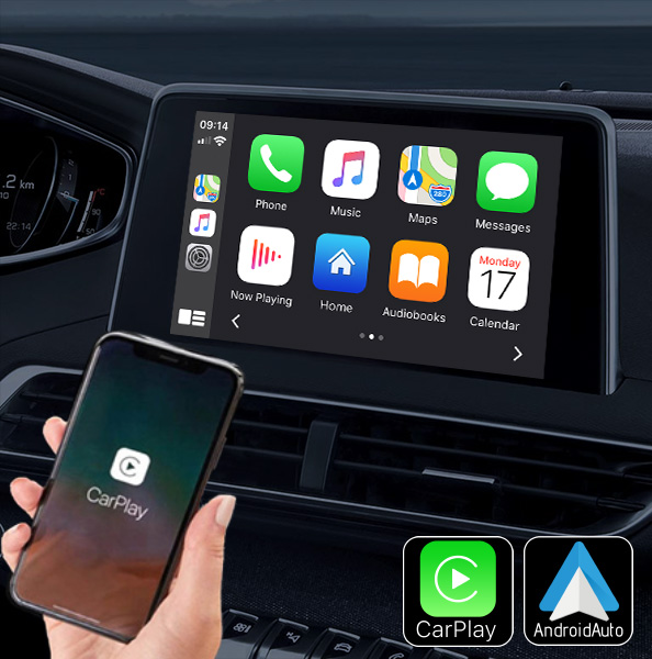 Peugeot 208 Audio Integrated Apple CarPlay / Android Auto Retrofit Pack