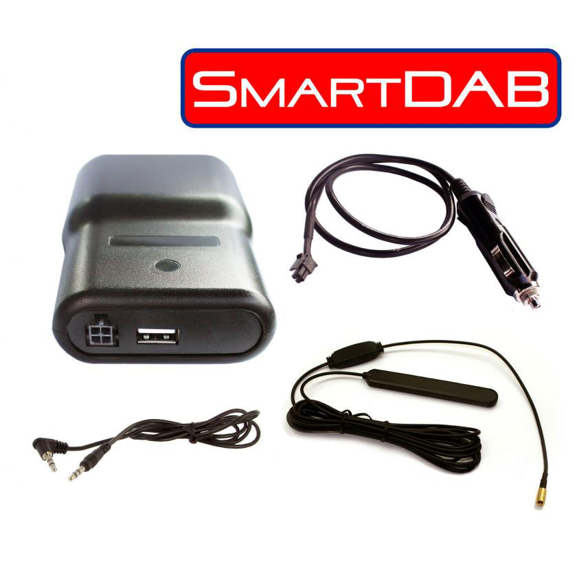 Tilstedeværelse År favorit AutoDAB SmartDAB Plug & Play Wireless In Car DAB Digital Radio Adapter
