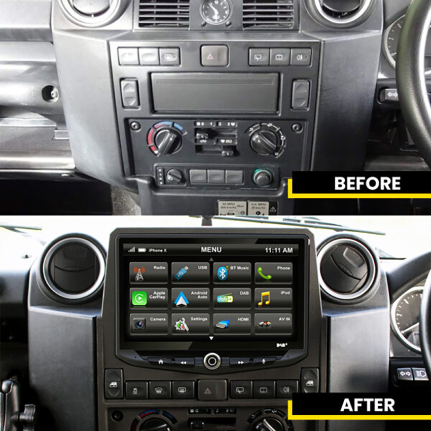 Stinger HEIGH10 - Land Rover Defender before and after installation