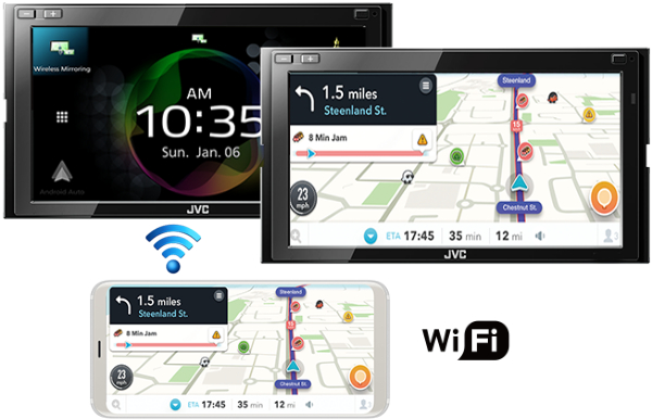 JVC KW-M875DBW Wireless Mirroring