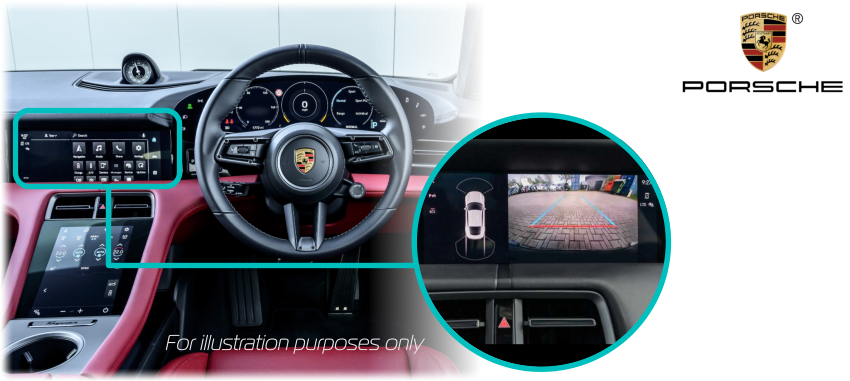 Porsche Taycan Y1A Reversing Rear View Camera Kit Solution
