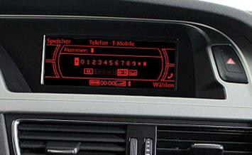 Audi FISCON MMI bluetooth telephone screen