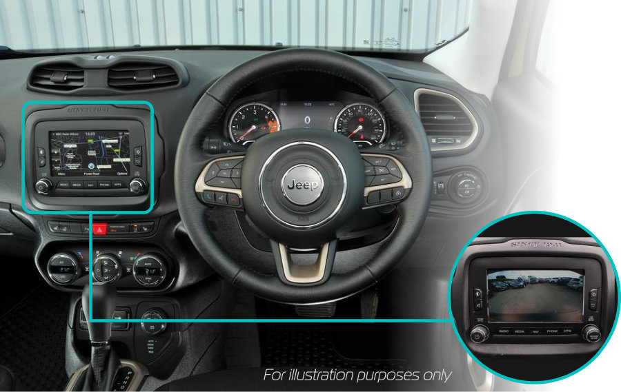 Jeep-renegade-rear-view-reversing-camera-retrofit-kit-solution-uconnect-6-dash