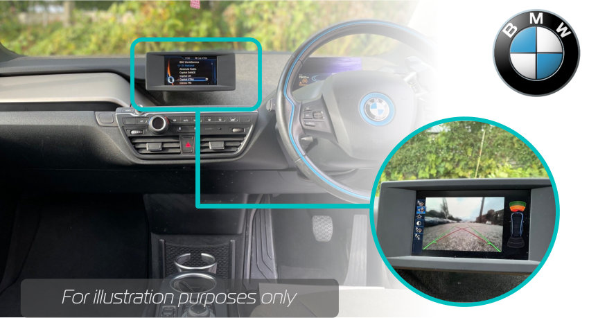 BMW retrofit rear view reversing camera kit solution for BMW NBT infotainment system with 6.5 inch screen
