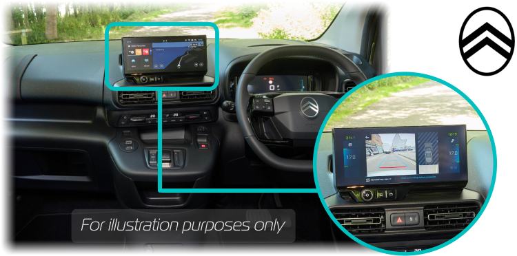 Citroen Berlingo reversing camera IVI system 10" screen