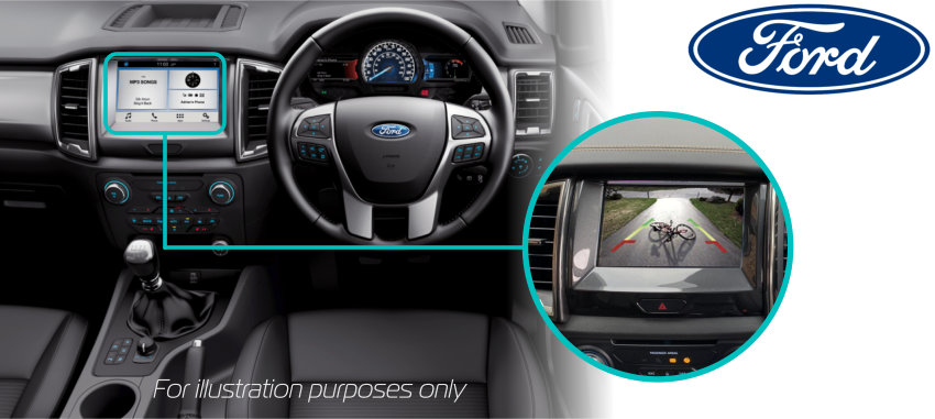ford Ranger Sync 2.5 Retrofit reversing camera kit solution