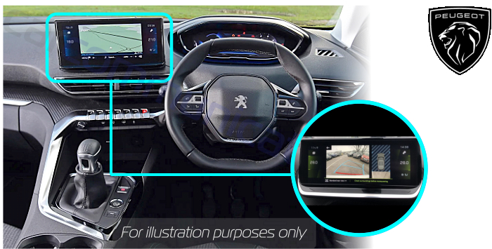 Peugeot 5008 Reversing Camera System - For 10 inch NAC System