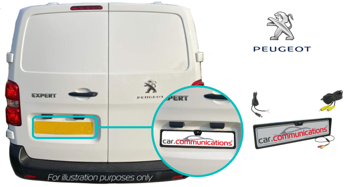 Peugeot Expert reversing rear view Number Plate Surround camera