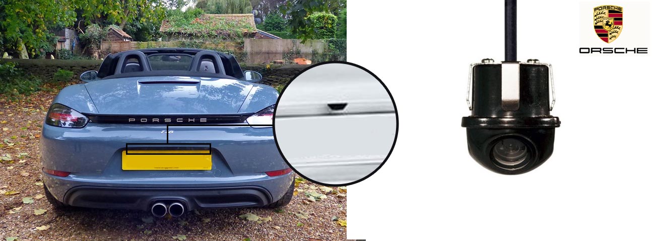 Boxster reversing rear view wedge camera